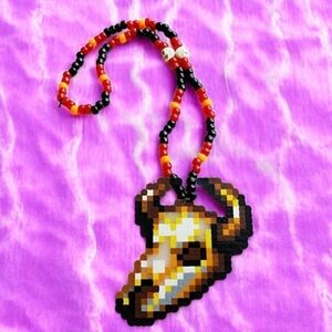 Skull Perler Kandi Necklace